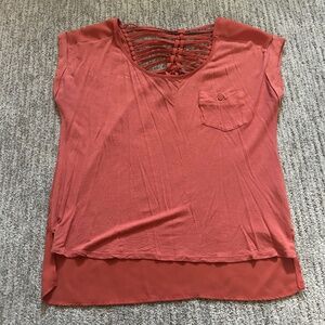 High low string back top